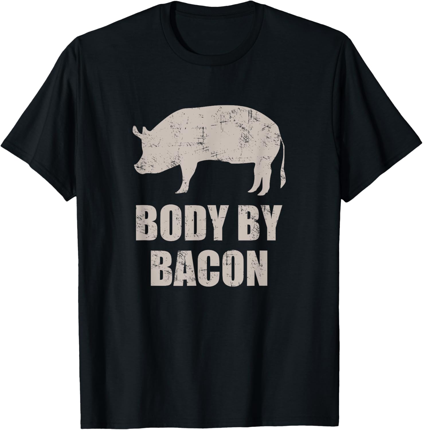 Body By Bacon - Funny Bacon Day Gift T-Shirt - T-Shirt | Black