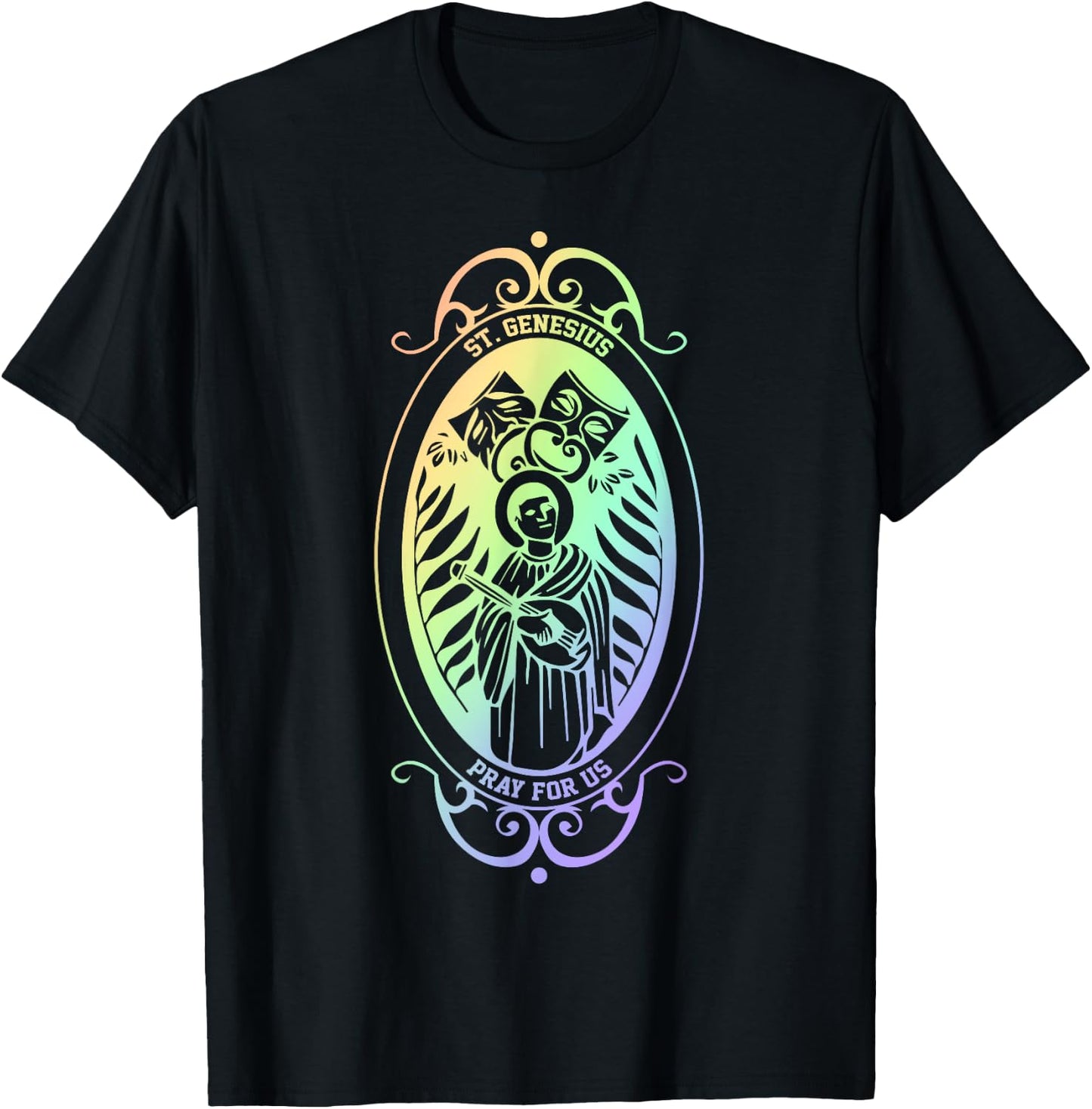 Spiritual Religious Christian Catholic St Genesius T-Shirt - T-Shirt | Black