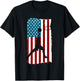 US American Flag Basketball Patriotic Athlete Print For Boys T-Shirt - T-Shirt | Black
