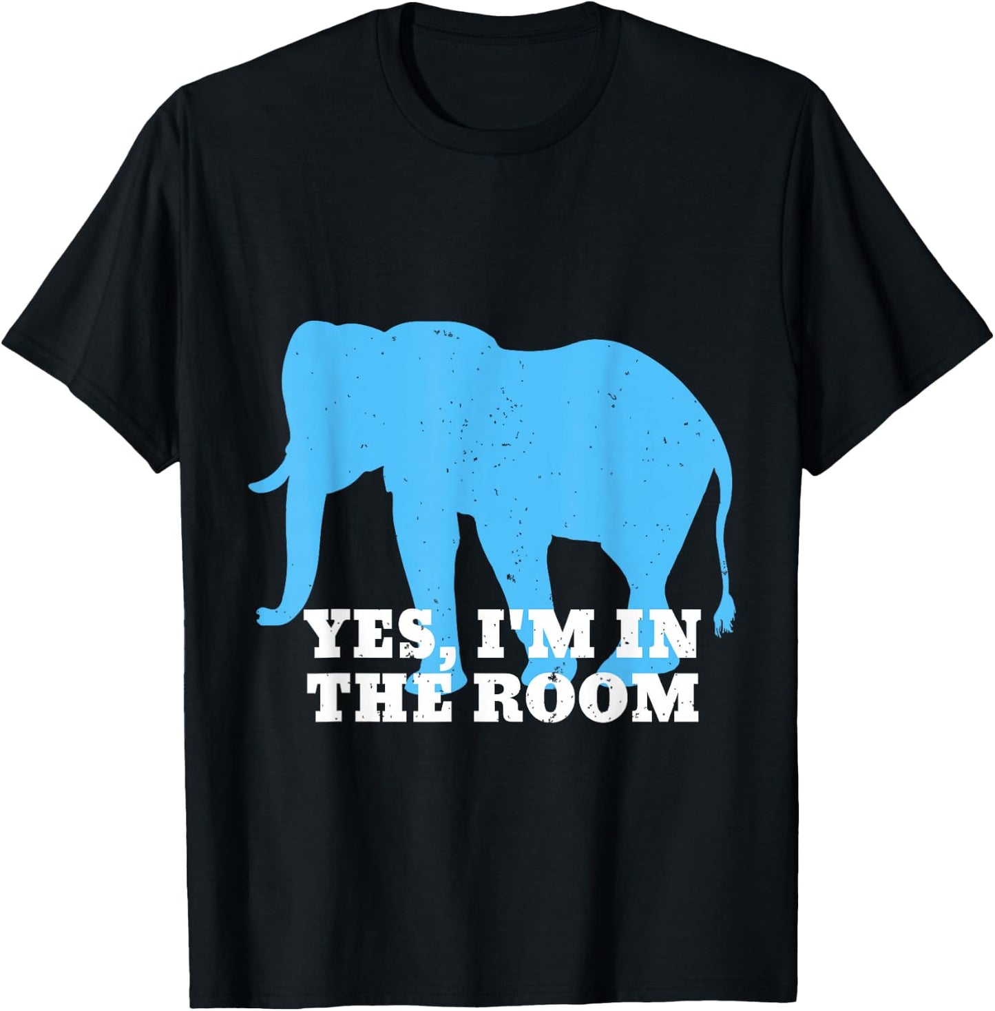 Funny Elephant Shirt Elephant In The Room Animal Lover Shirt T-Shirt - T-Shirt | Black