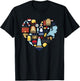 Netherlands Heart Tulips Windmill Canal Dutch Delight T-Shirt - T-Shirt | Black