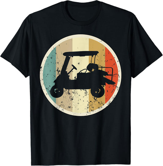 Golf Cart Car Player Golfer Golfing Sports T-Shirt - T-Shirt | Black