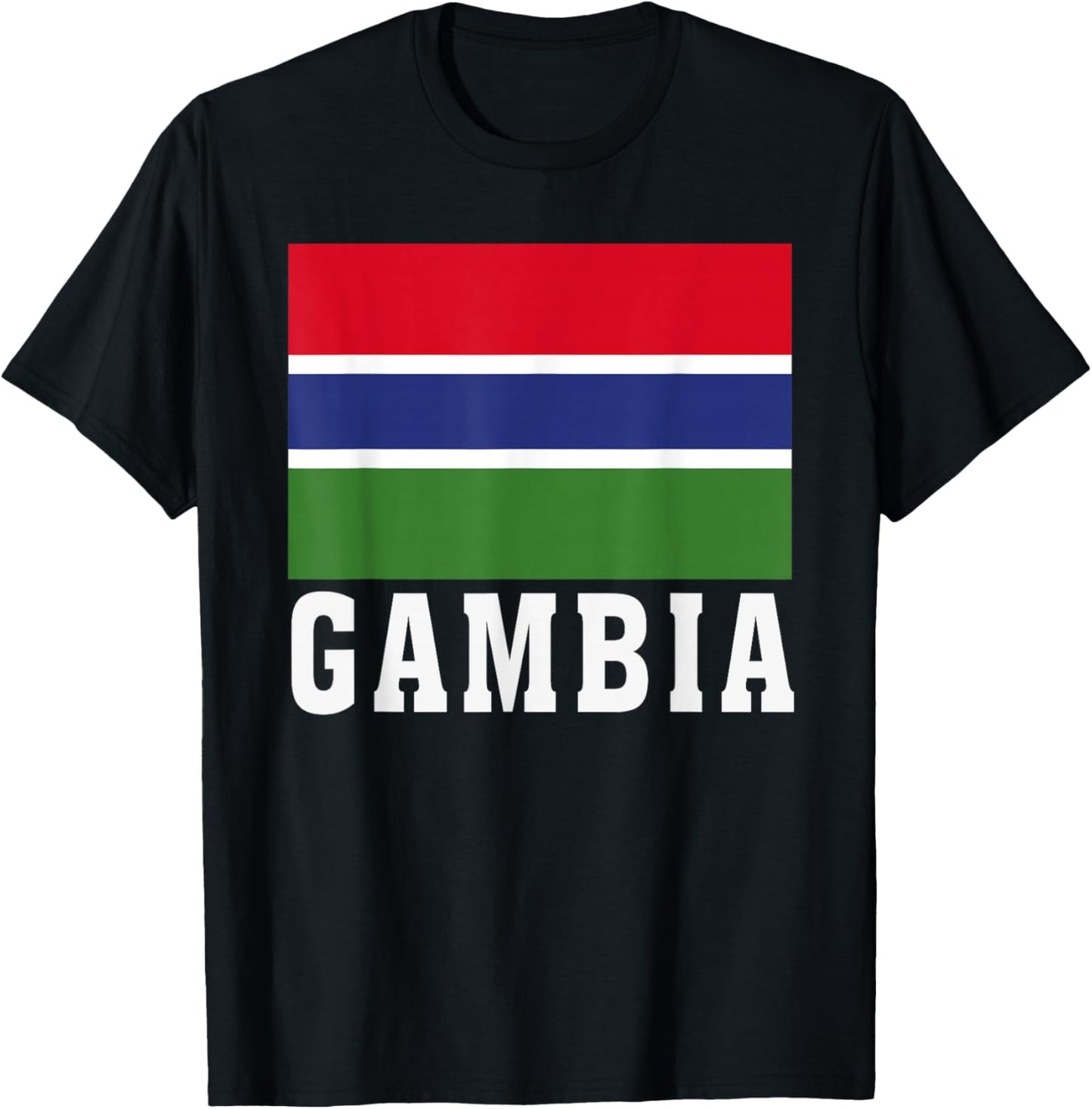 Gambia Flag Patriotic National Roots Souvenir T-Shirt - T-Shirt | Black