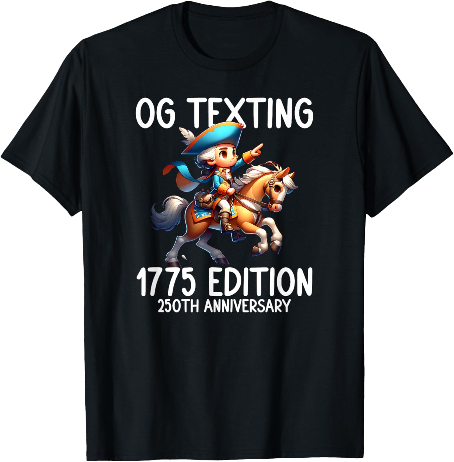 Paul Revere Style OG Texting Humor British are Coming T-Shirt - T-Shirt | Black