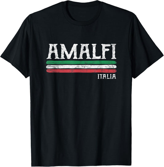 Amalfi Coast Italia Gift Italian Souvenir Italy Merchandise T-Shirt - T-Shirt | Black