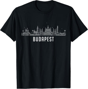 Budapest Cityscape Tourist T-Shirt - T-Shirt | Black