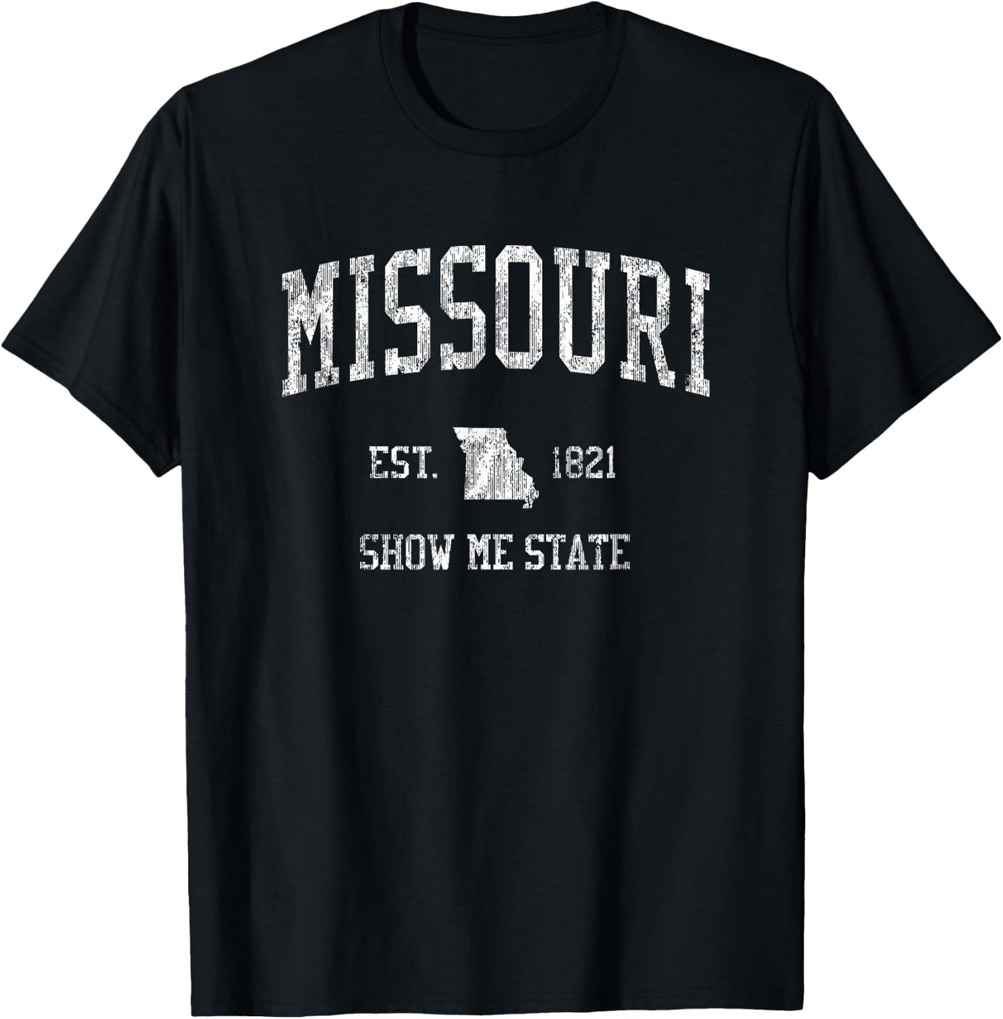 Missouri Vintage Sports Design Missourian MO T-Shirt - T-Shirt | Black