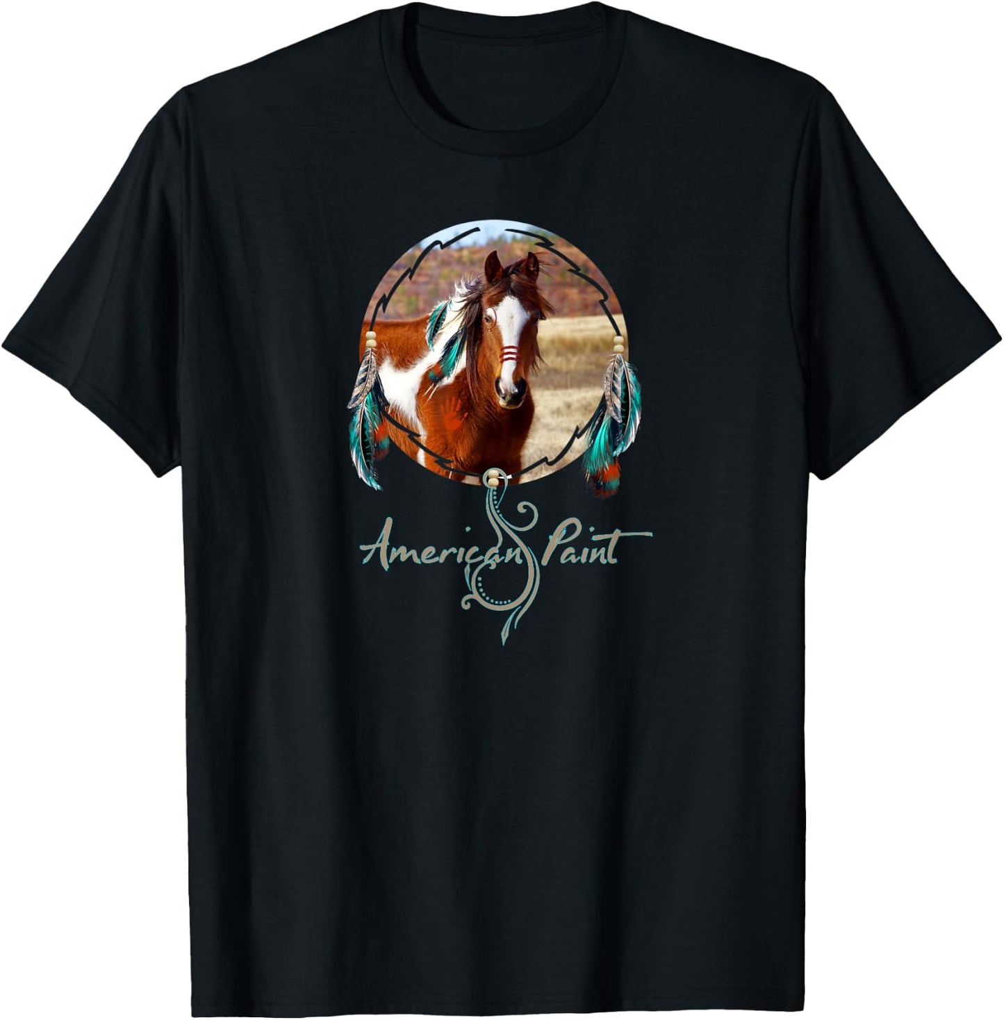 Native American War Horse T-Shirt - T-Shirt | Black