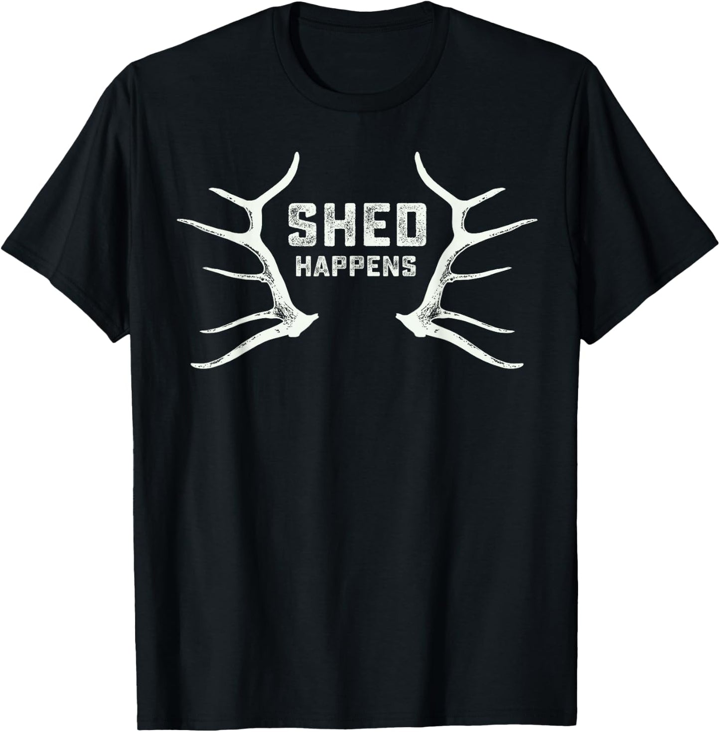 Elk & Deer Shed antler hunting MAP hunter T-Shirt - T-Shirt | Black