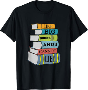 Funny Teacher Shirt I Like Big Books Library Librarian Shirt Women Kids T-Shirt - T-Shirt | Black