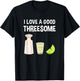 Salt Lime Tequila Threesome Bartender Bar Drink T-Shirt - T-Shirt | Black