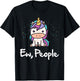 Ew People Anti-Social Cute Unicorn T-Shirt - T-Shirt | Black