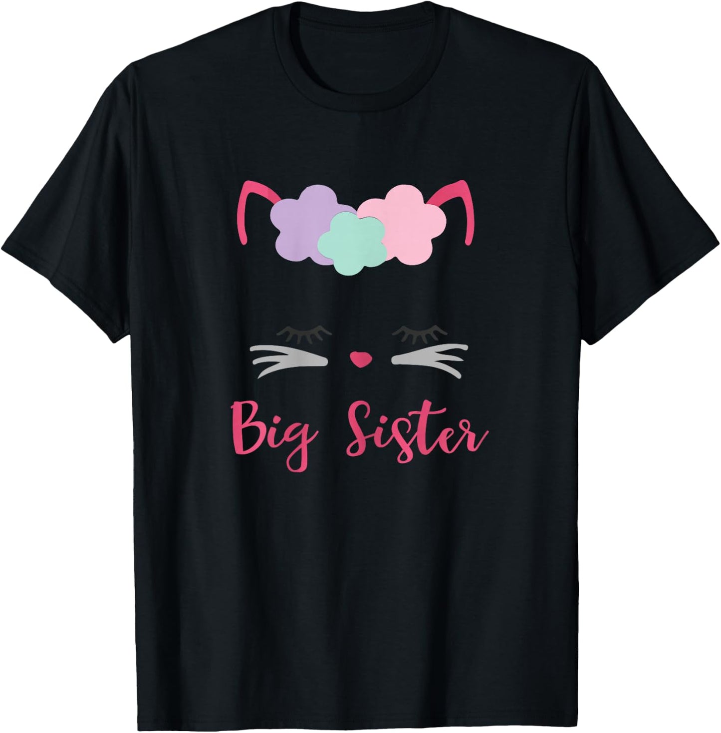 Kitty Cat Big Sister Shirt I'm Going to be a Big Sister T-Shirt - T-Shirt | Black