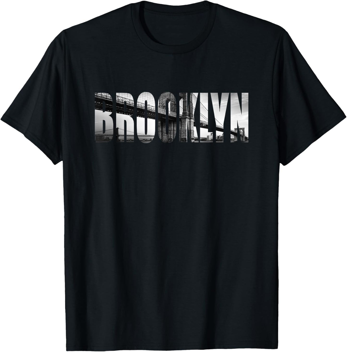 Brooklyn Shirt - Brooklyn Bridge NYC Cityscape T-Shirt - T-Shirt | Black