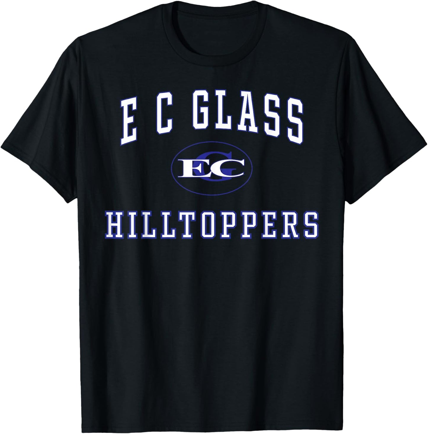 E C Glass High School Hilltoppers C1 T-Shirt - T-Shirt | Black