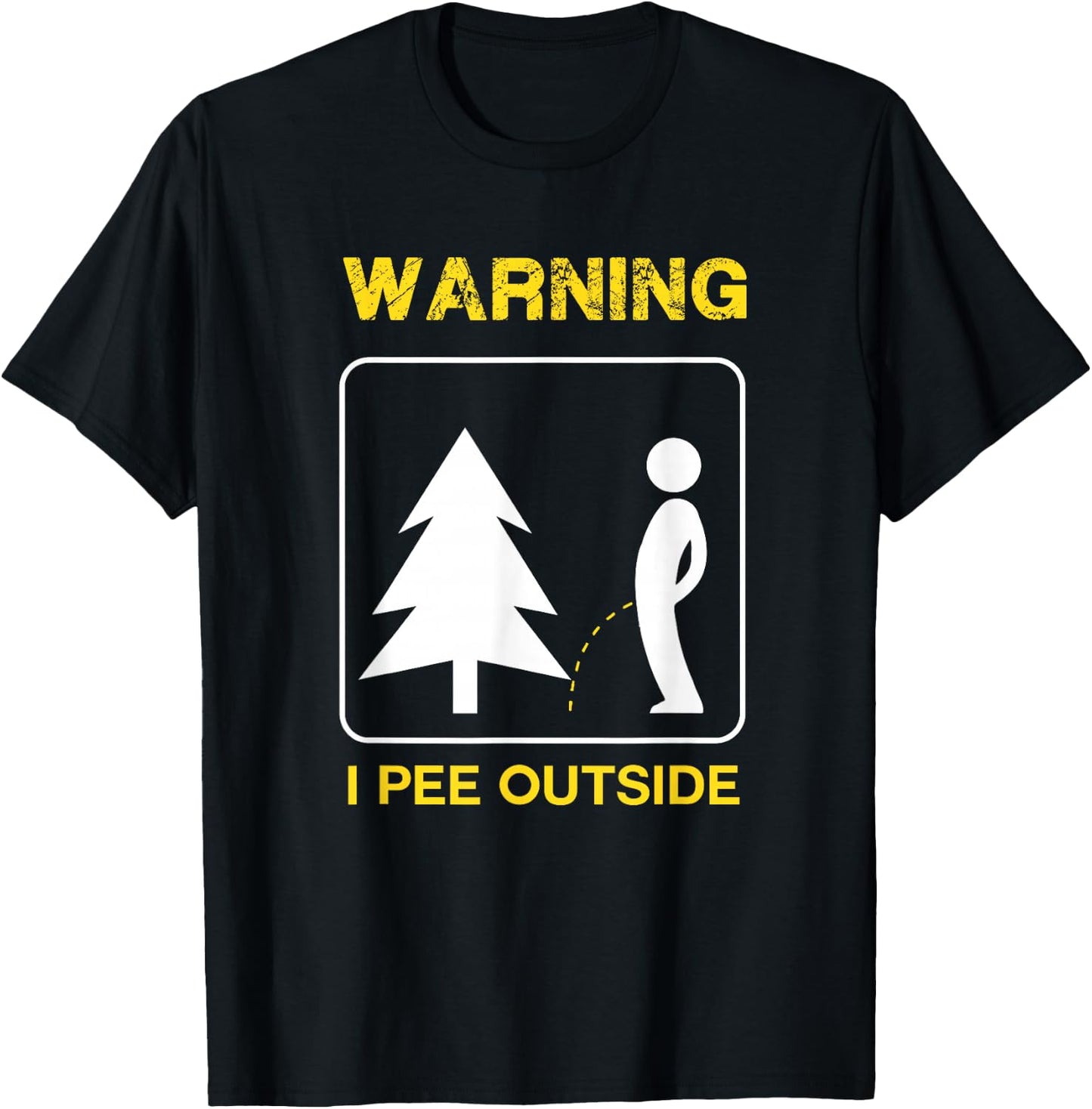 I Pee Outside T Shirt - Camping Shirt T-Shirt - T-Shirt | Black