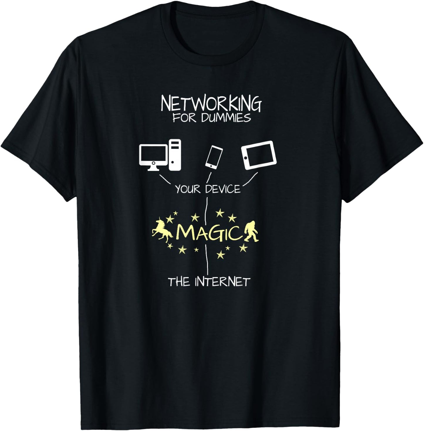 Network Engineer - Magic Internet Funny T-Shirt - T-Shirt | Black