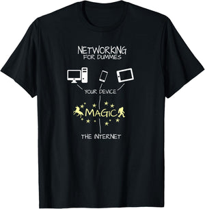 Network Engineer - Magic Internet Funny T-Shirt - T-Shirt | Black