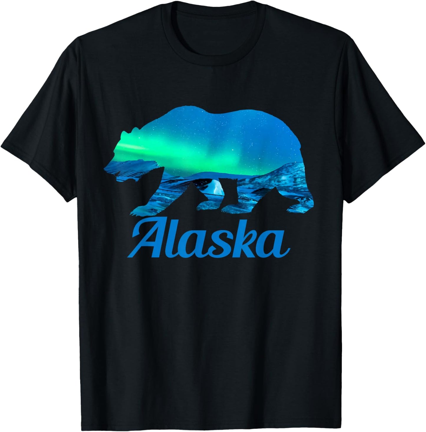Alaska Grizzly Polar Bear Arctic Nature Winter T-Shirt - T-Shirt | Black