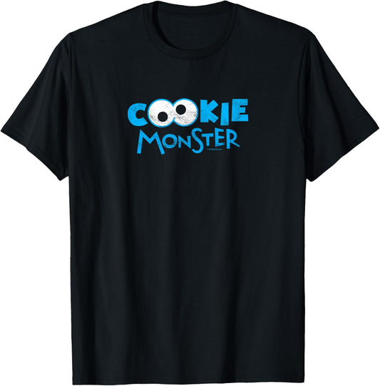 Sesame Street Cookie Monster Eyes Halloween Costume T-Shirt - T-Shirt | Black