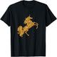Gold Glitter Style Unicorn T Shirt T-Shirt - T-Shirt | Black