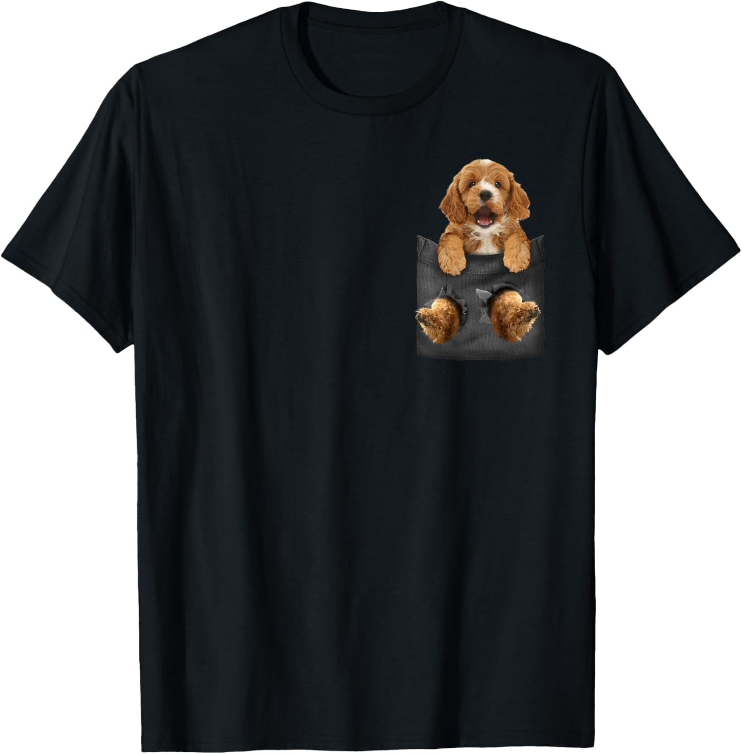 Cockapoo in Pocket Dog Girls Shirt T-Shirt - T-Shirt | Black