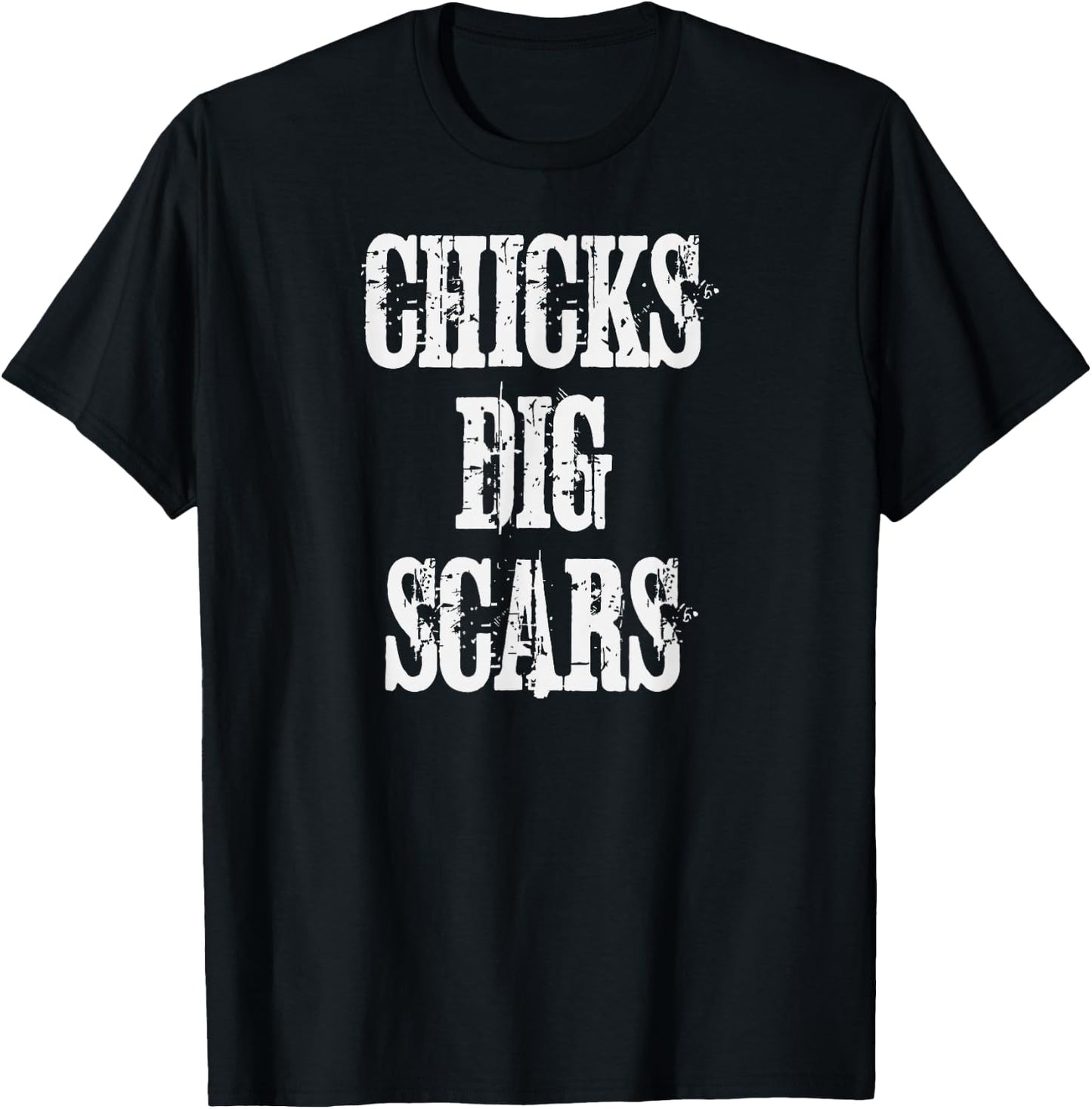 Chicks Dig Scars Congenital Heart Defect Heart Warrior T-Shirt - T-Shirt | Black