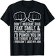 Job Makes Me Want To Throat Punch Coworkers Funny Novelty T-Shirt - T-Shirt | Black