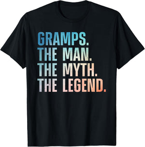 Gramps Design For Grandpa Grandfather From Grandkids Gramps T-Shirt - T-Shirt | Black
