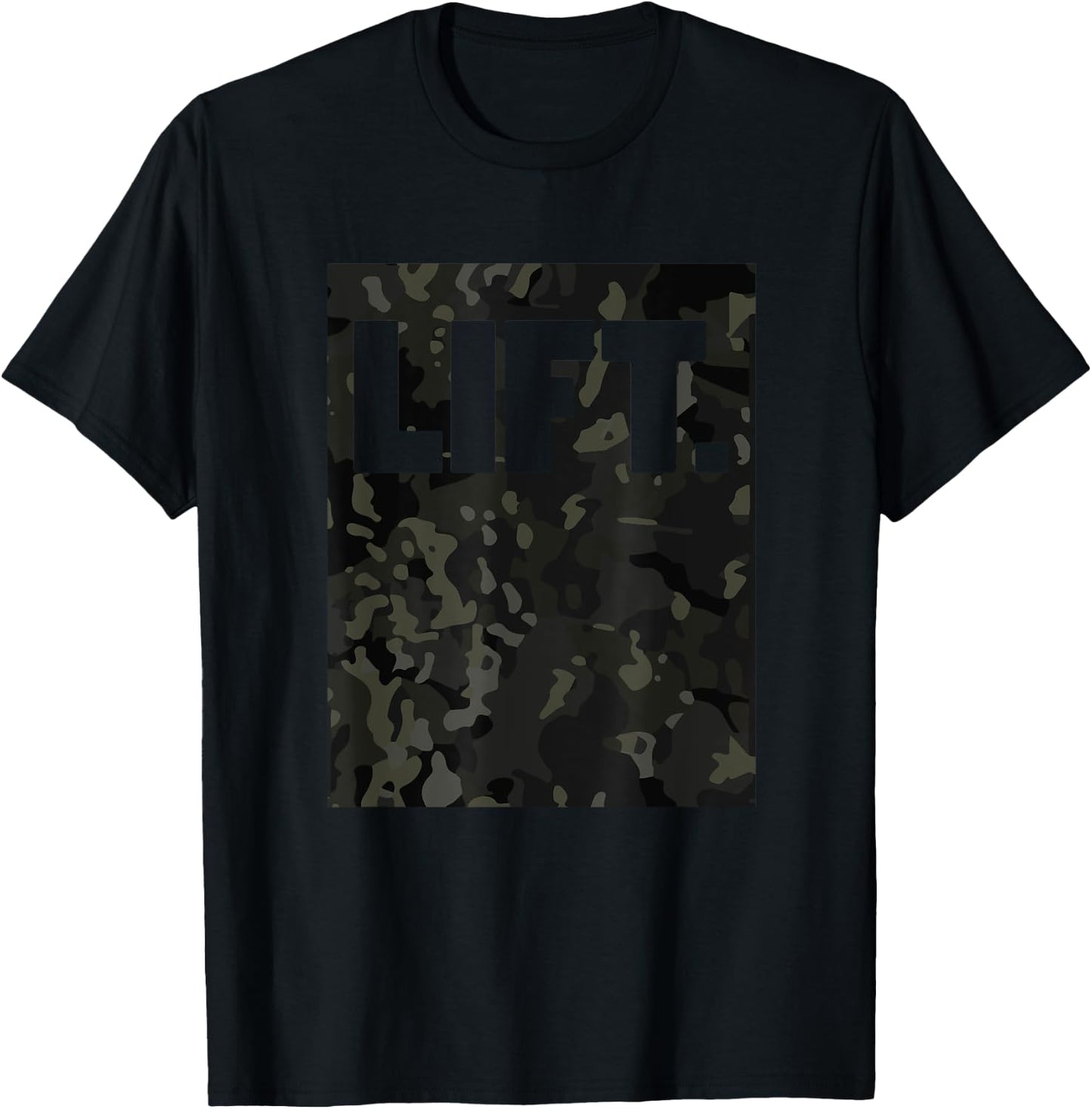 Camo black Multi Gym for Weightlifters & bodybuilder T-Shirt - T-Shirt | Black
