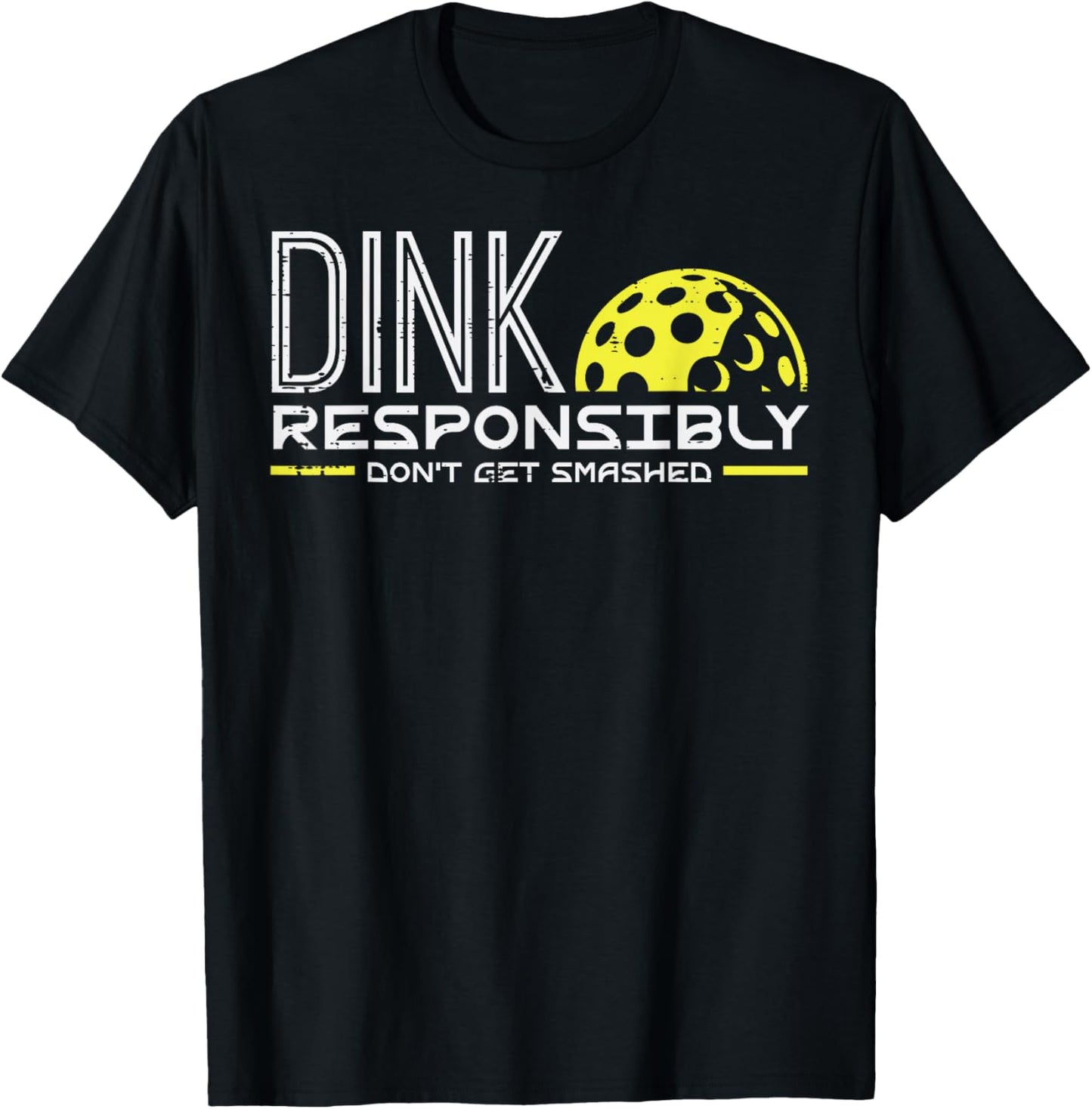 Pickleball Dink Responsibly Funny Pickle Ball Men Women Kids T-Shirt - T-Shirt | Black