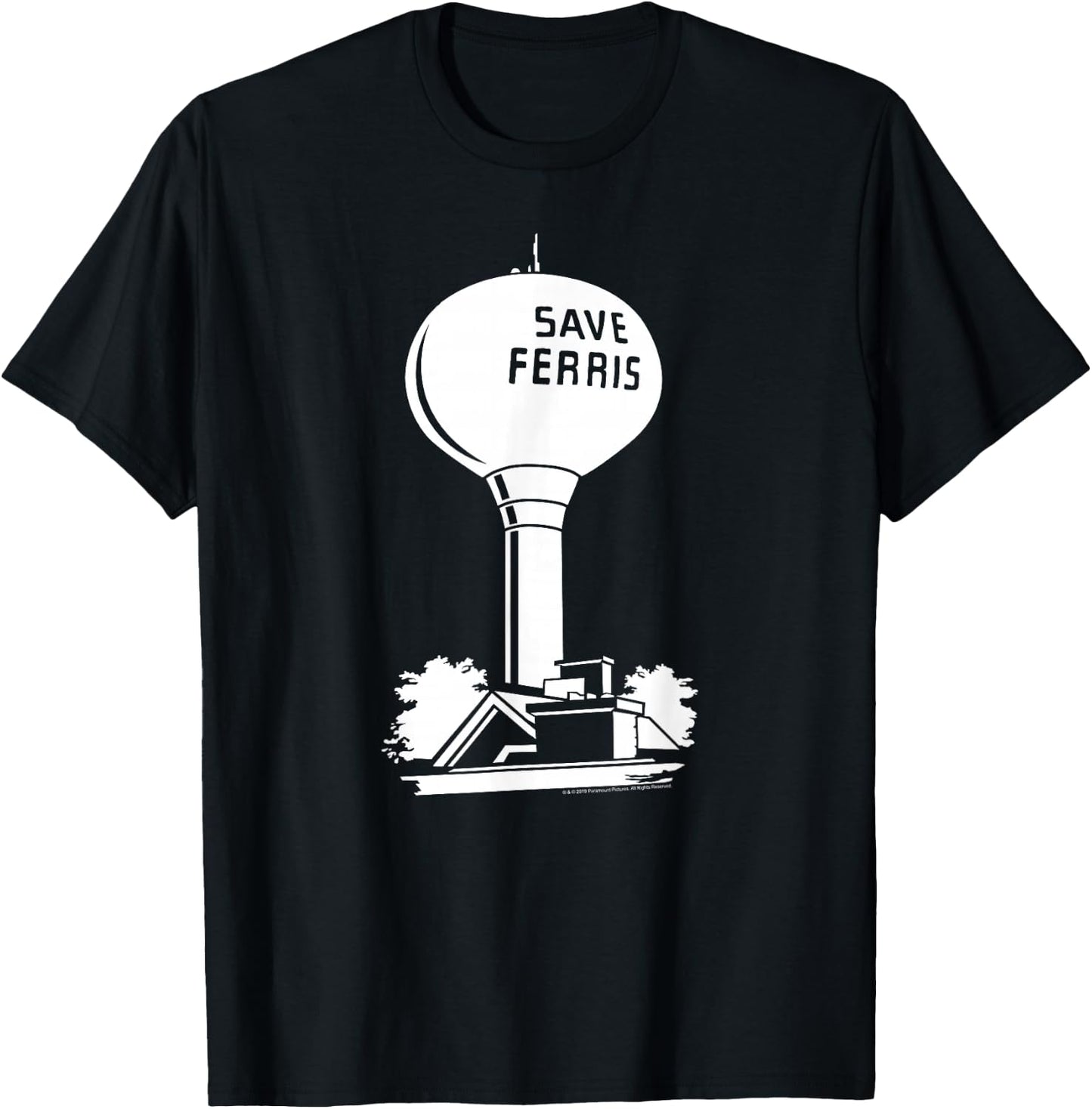 Ferris Bueller's Day Off Save Ferris Watertower Movie T-Shirt - T-Shirt | Black