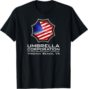 Umbrella Corporation Patriotic American Flag T-Shirt - T-Shirt | Black
