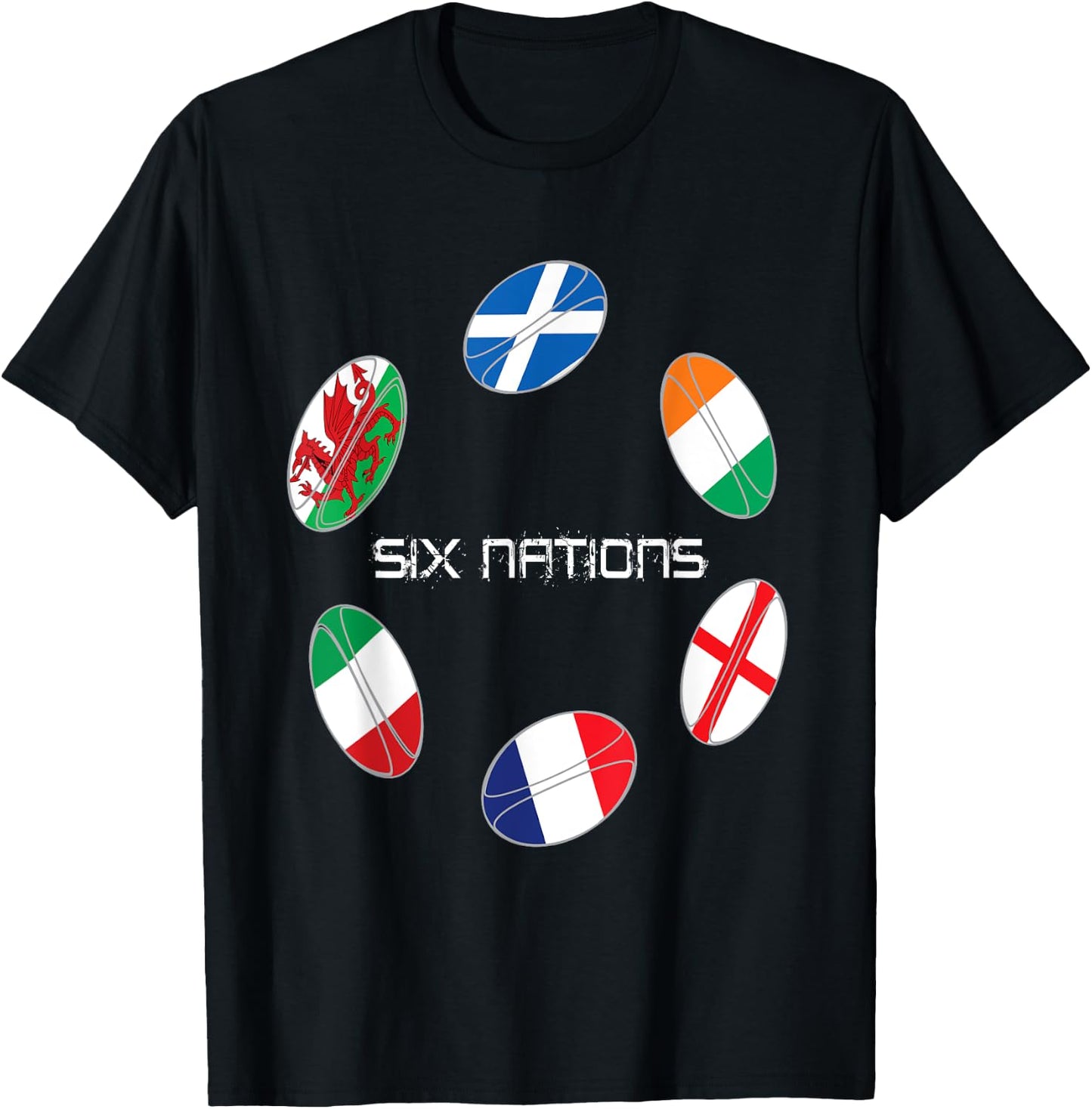 Rugby Six nations T-Shirt - T-Shirt | Black
