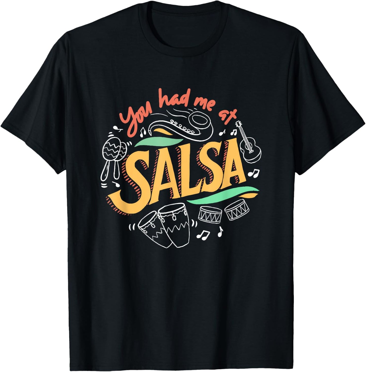 Salsa Dance Love Salsa Dance Dancer Gifts Dancing Lessons T-Shirt - T-Shirt | Black
