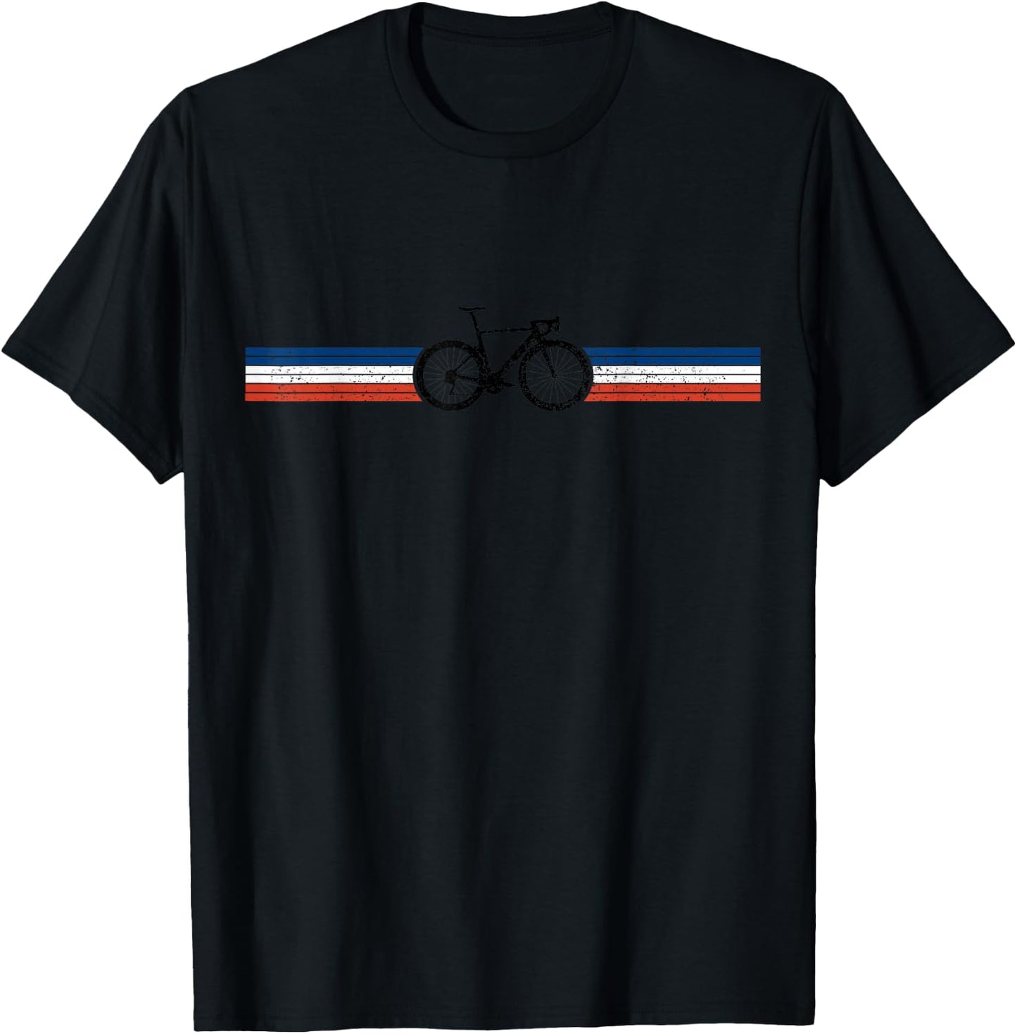 Bicycle France Flag Road Bike Cyclist T-Shirt - T-Shirt | Black