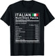 Italian Nutrition Facts T Shirt T-Shirt - T-Shirt | Black
