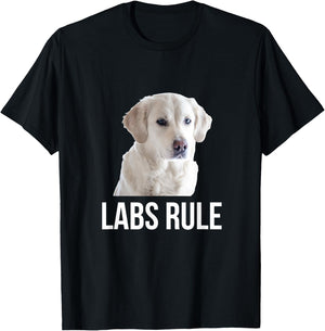 White Labrador Retrievers Rule (Labs) T-Shirt - T-Shirt | Black
