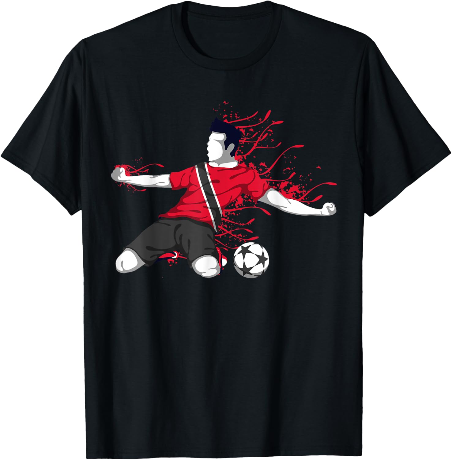 Trinidad and Tobago Soccer Trinidadian Flag Football Lovers T-Shirt - T-Shirt | Black