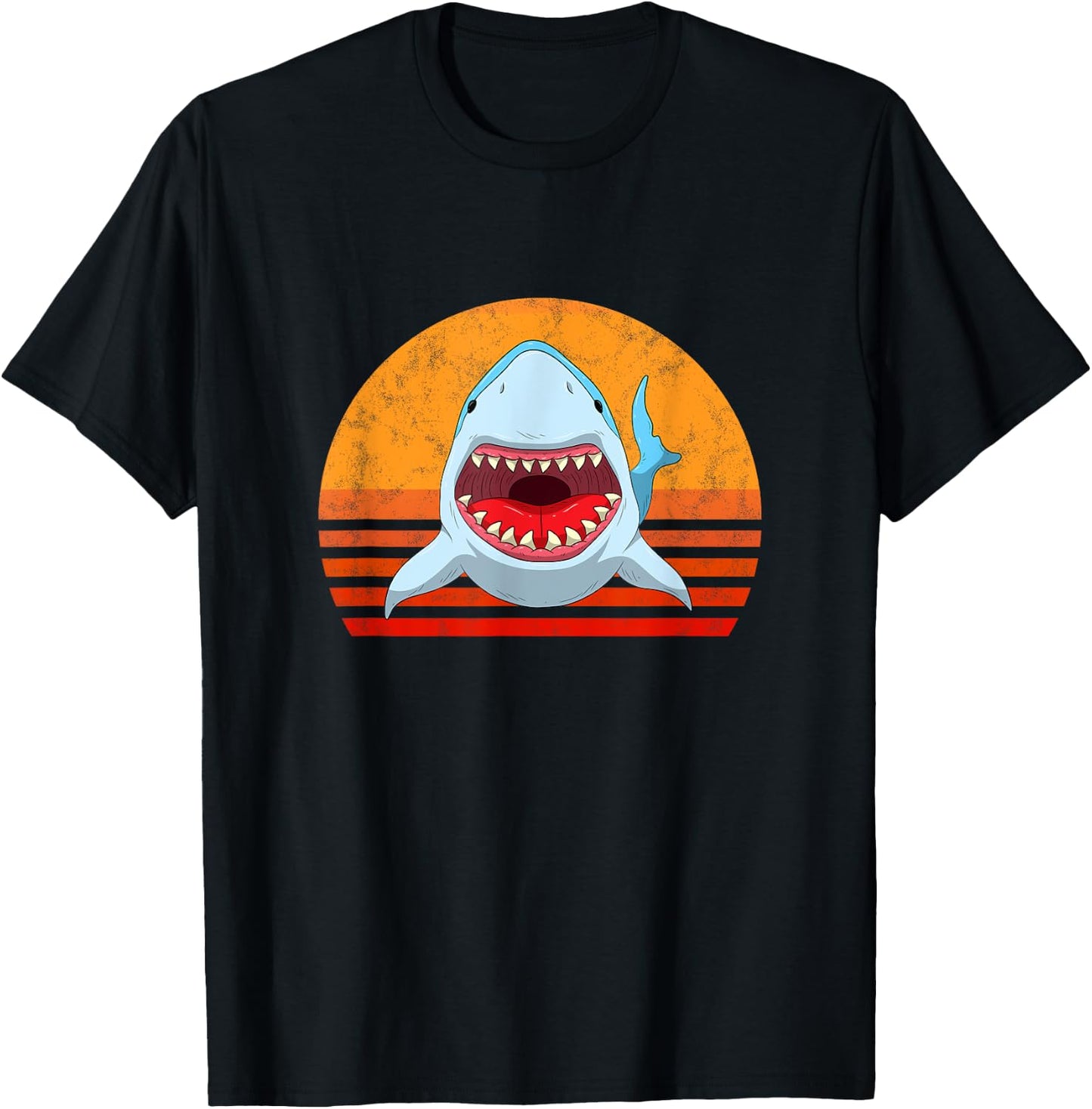 White Shark Jaws Predator Sharks Lover Kids Adult T-Shirt - T-Shirt | Black