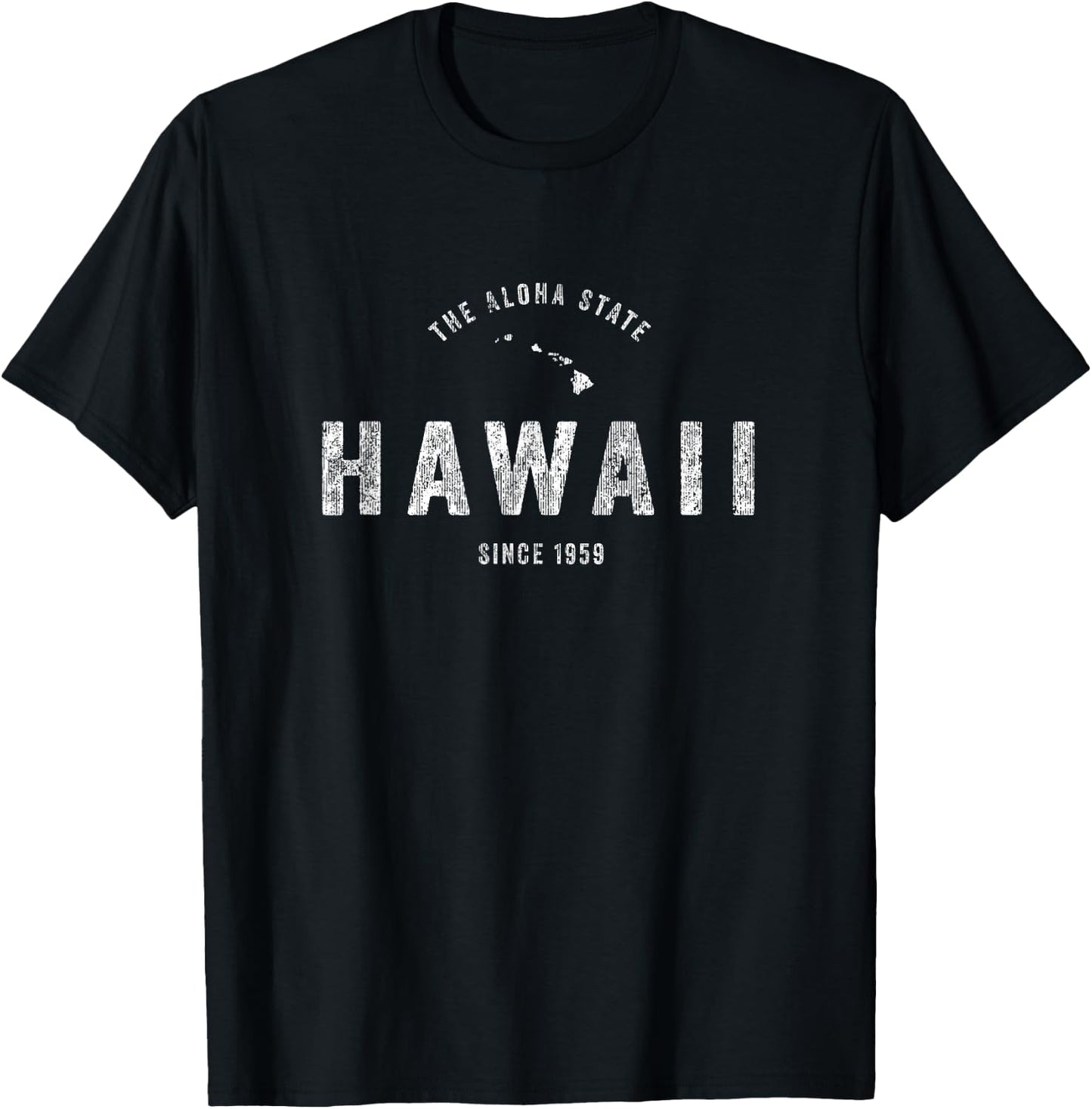 Hawaii T Shirt Vintage Sports Design Retro HI T-Shirt - T-Shirt | Black