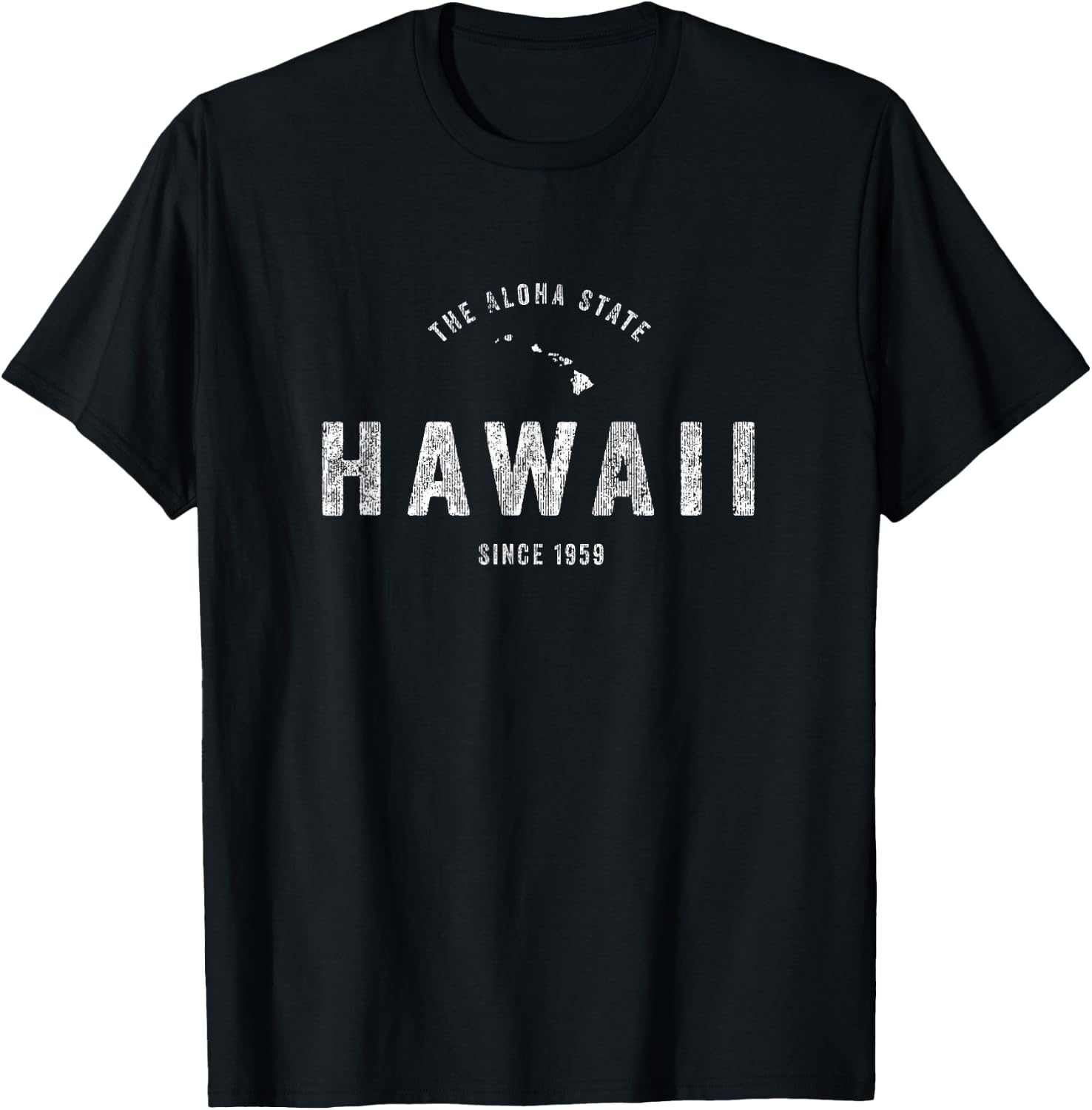 Hawaii T Shirt Vintage Sports Design Retro HI T-Shirt - T-Shirt | Black