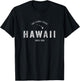 Hawaii T Shirt Vintage Sports Design Retro HI T-Shirt - T-Shirt | Black