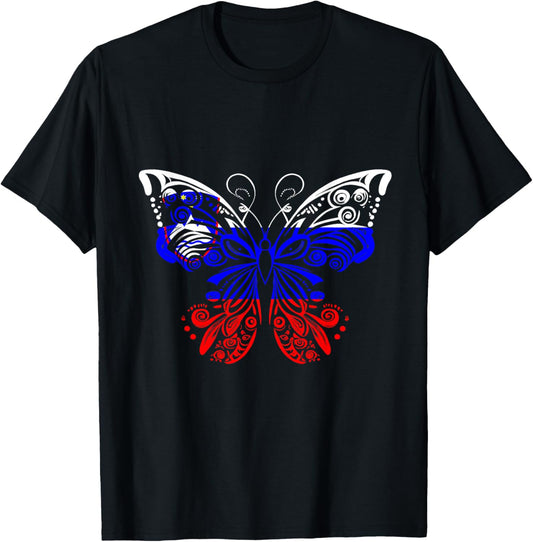 Slovenian Pride Slovenian Roots Butterfly Slovenia Flag T-Shirt - T-Shirt | Black