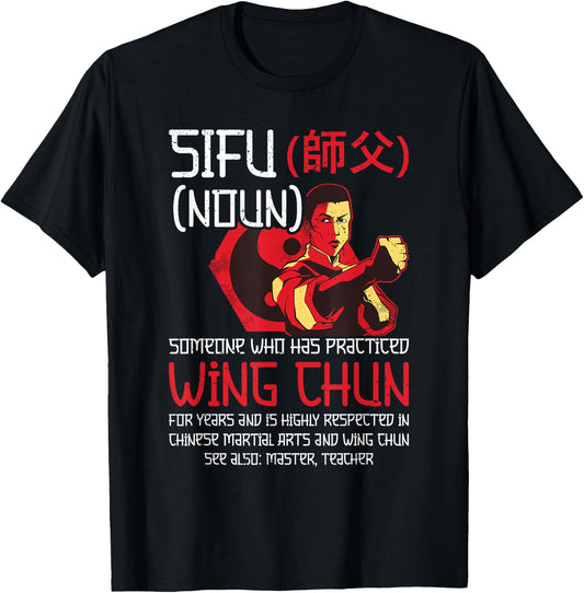 Wing Chun Costume Instructor Lesson Kung Fu Wing Chun T-Shirt - T-Shirt | Black