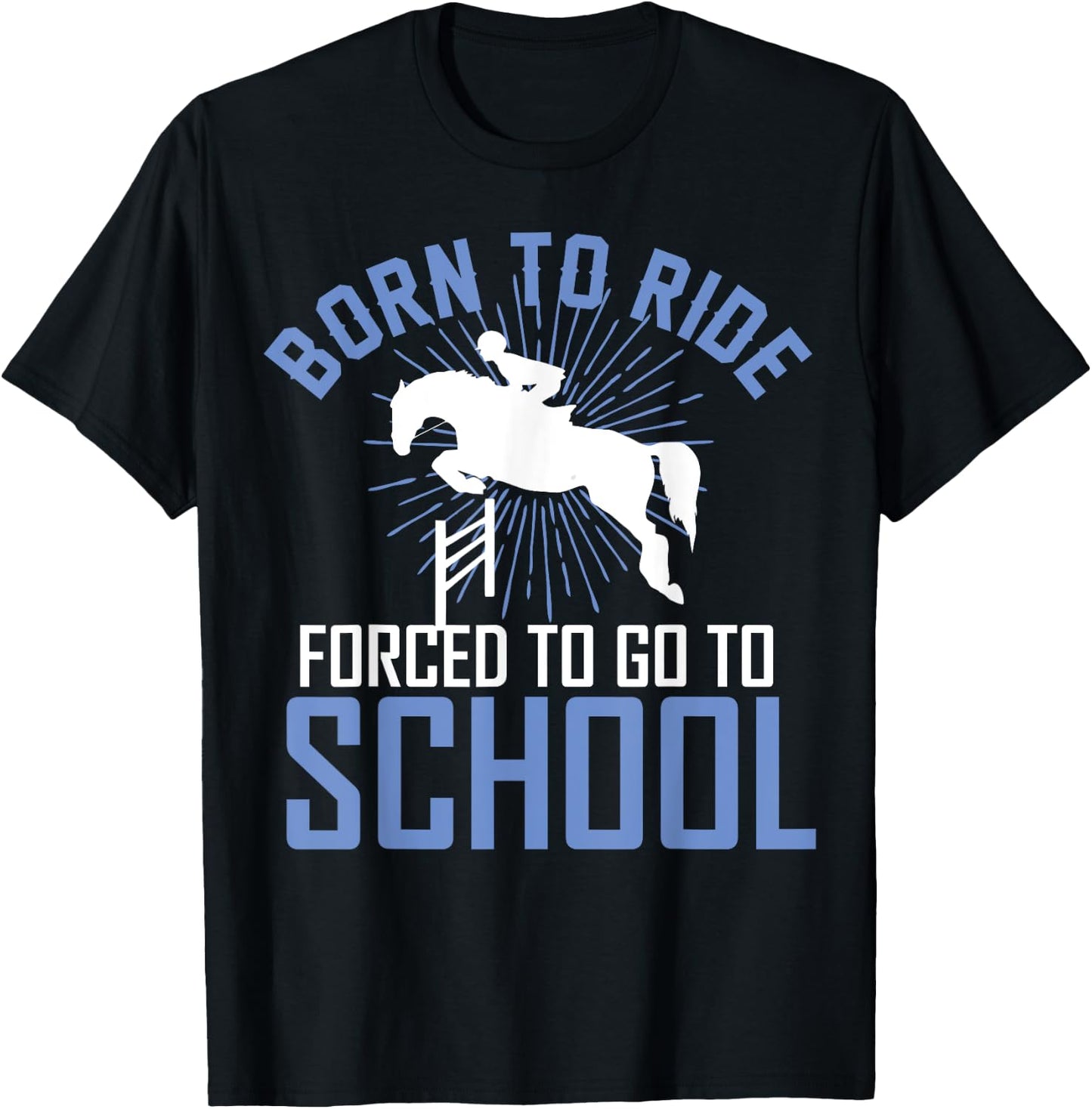 Born to Ride Equestrian horseback riding Gift girls T-Shirt - T-Shirt | Black