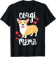 Corgi Women Girls Puppy Mom Dog Mama Lover Gift T-Shirt - T-Shirt | Black