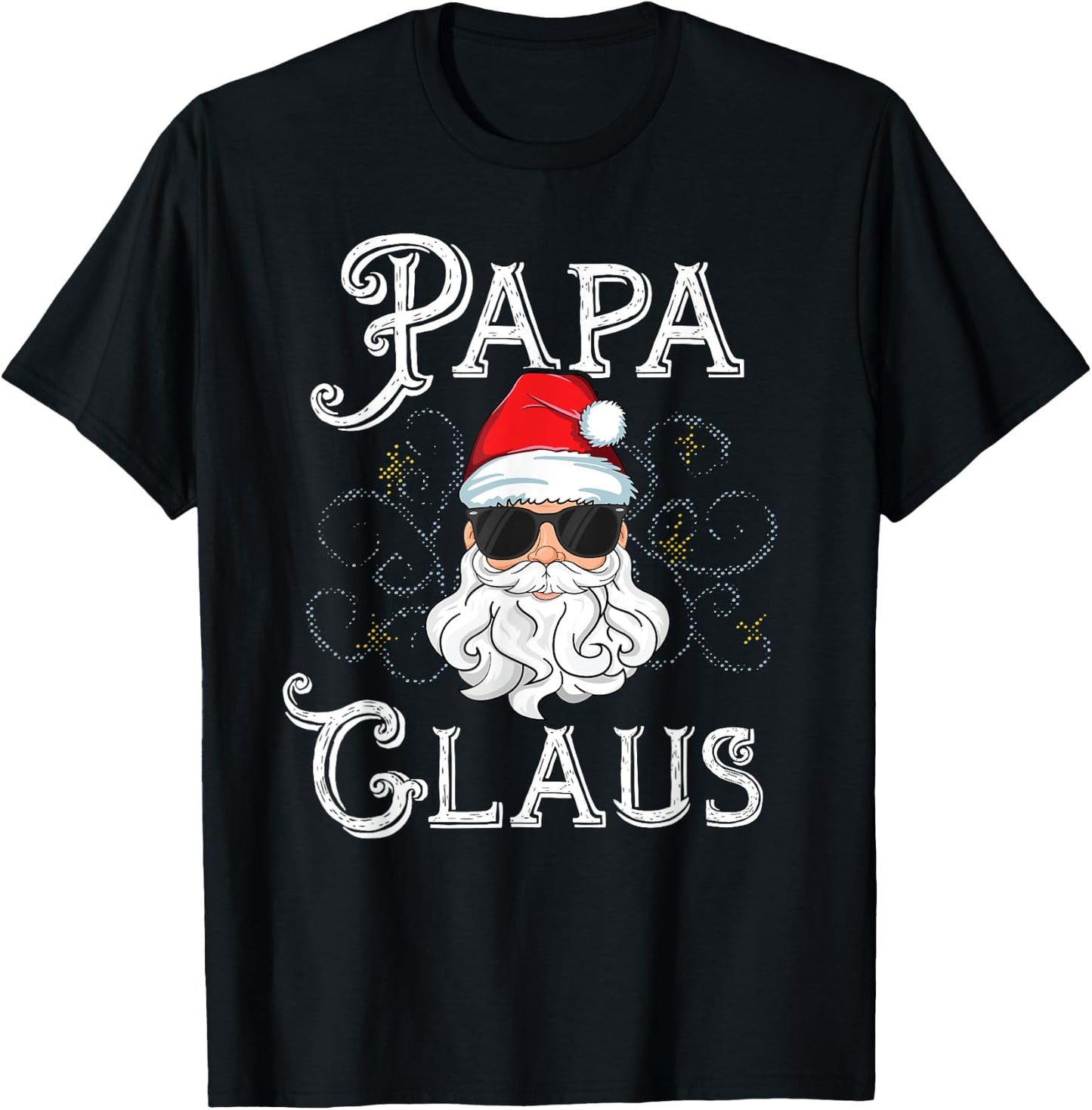 Papa Claus Matching Family Christmas Outfit Xmas Photo T-Shirt - T-Shirt | Black