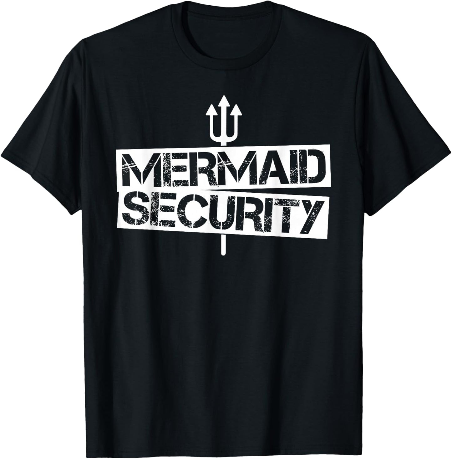Mermaid Security Shirt Men Boys Swim Team Gift Swimmer T-Shirt - T-Shirt | Black