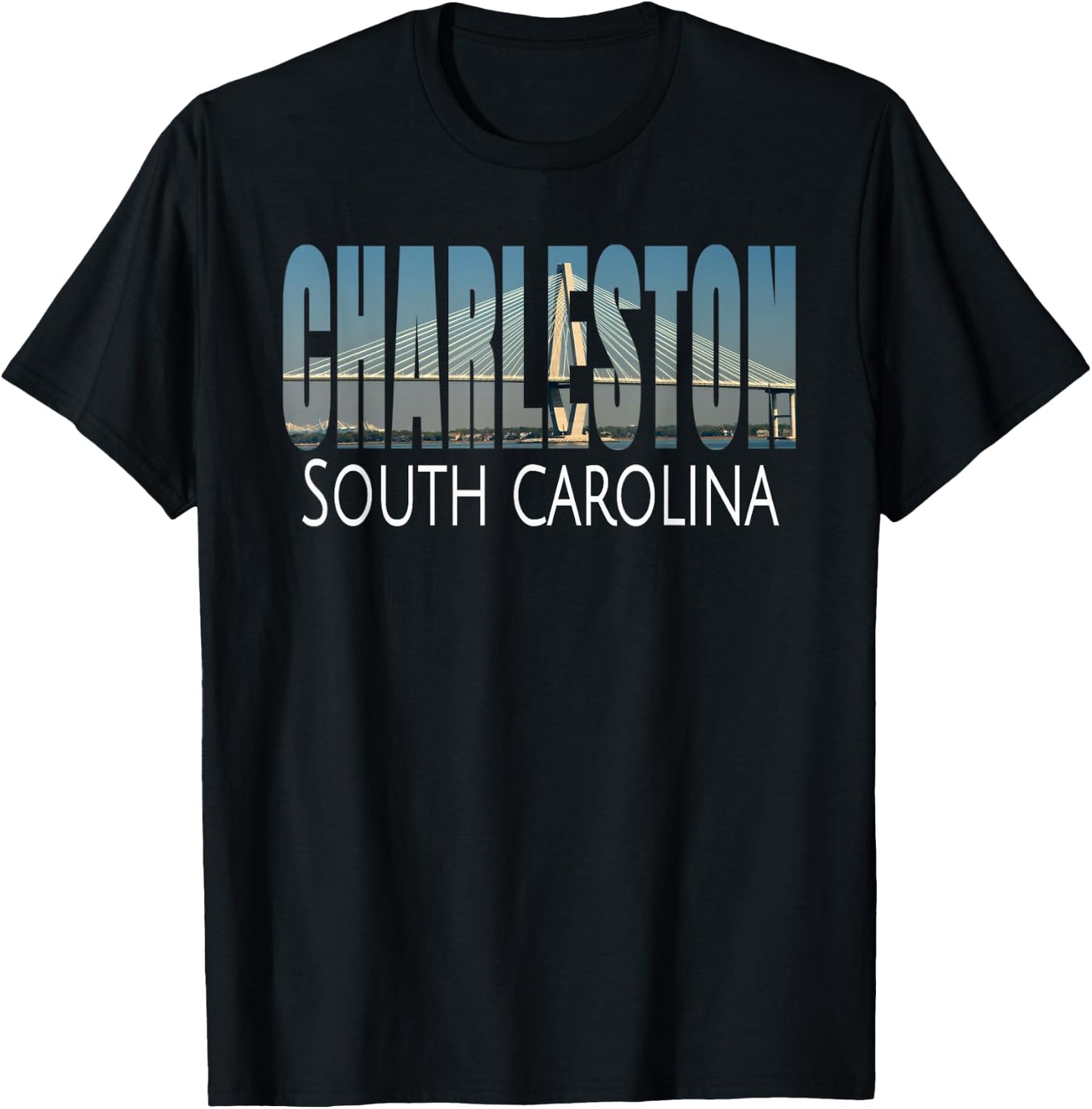 Charleston South Carolina SC Arthur Ravenel Jr. Bridge Gift T-Shirt - T-Shirt | Black